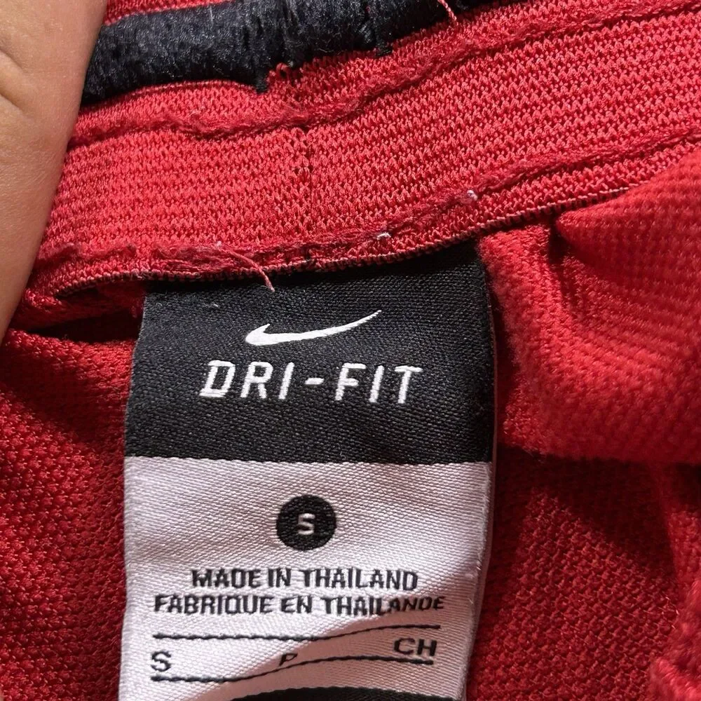 Nike Dri-Fit Athletic Basketball Shorts Mens S Red Black White Y2K Retro Gym